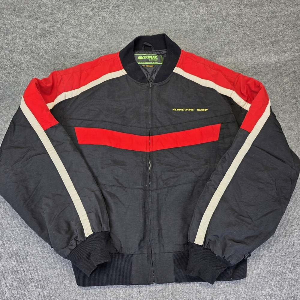 Vintage Arctic Cat‎ Thinsulate Acrticwear Racing Jacket Black/Red Mens XL